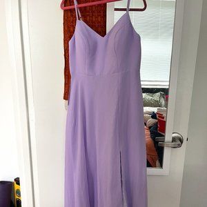 Azazie Clarissa bridesmaid dress Chiffon Lilac size 10 NWT (only worn to try on)
